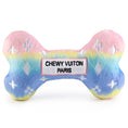 Load image into Gallery viewer, Pink Ombre Chewy Vuiton Bone Squeaker Dog Toy: Large