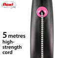 Load image into Gallery viewer, Flexi Black Design Cord 5m Pink