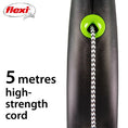 Load image into Gallery viewer, Flexi Black Design Cord 5m Green