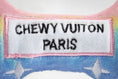 Load image into Gallery viewer, Pink Ombre Chewy Vuiton Bone Squeaker Dog Toy: Large
