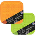 Load image into Gallery viewer, Hyper Pet IQ Treat Mat Reward and Calm Orange and Green 2pack Small