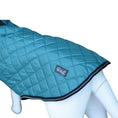 Load image into Gallery viewer, Henry Wag Teal Quilted Dog Jacket Large 55cm