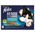 Load image into Gallery viewer, Felix As Good As it Looks Ocean Feasts Wet Cat Food 12x85g Case of 4