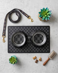 Load image into Gallery viewer, Black Checker Chewy Vuiton Bowl