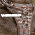 Load image into Gallery viewer, Trail & Glow Tweed Dog Harness - Colour Drops - Heritage Plaid: L