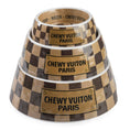 Load image into Gallery viewer, Tan Checker Chewy Vuiton Bowl - 3 Sizes!! Dog Bowls: Small