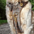 Load image into Gallery viewer, Trail & Glow Tweed Dog Harness - Colour Drops - Heritage Plaid: XL