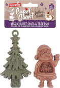 Load image into Gallery viewer, Rosewood Veggie Burst Santa & Tree Duo Dog Treats Chews for Healthy Snacks Set of 4