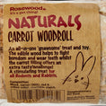 Load image into Gallery viewer, Rosewood Nibble Woodroll Carrot Chew Toy for Small Animals, Healthy Treat