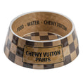 Load image into Gallery viewer, Tan Checker Chewy Vuiton Bowl - 3 Sizes!! Dog Bowls: Small