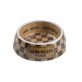 Load image into Gallery viewer, Tan Checker Chewy Vuiton Bowl - 3 Sizes!! Dog Bowls: Medium