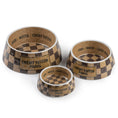 Load image into Gallery viewer, Tan Checker Chewy Vuiton Bowl - 3 Sizes!! Dog Bowls: Small