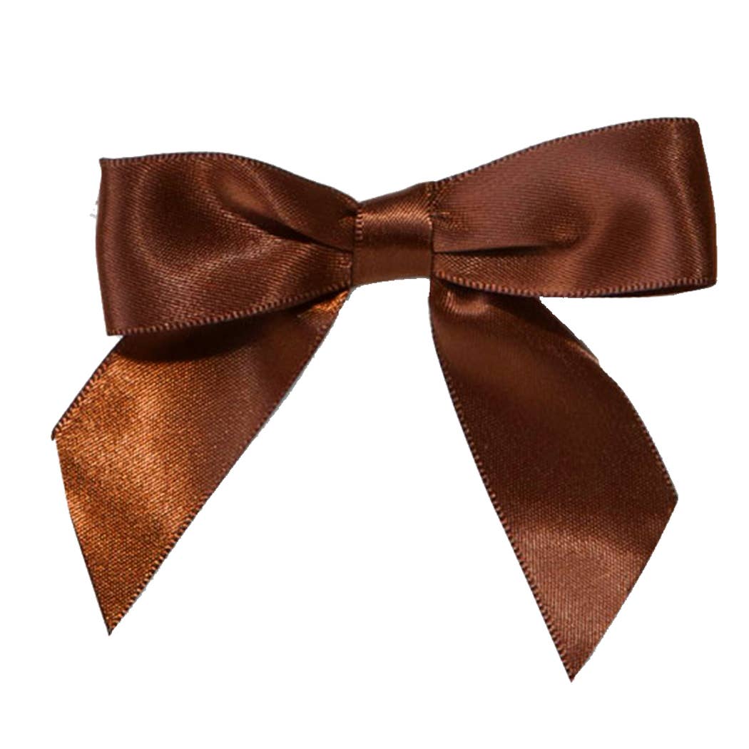 MINI SATIN BOWS with Twist Ties - 20mm - (pk 50): Green