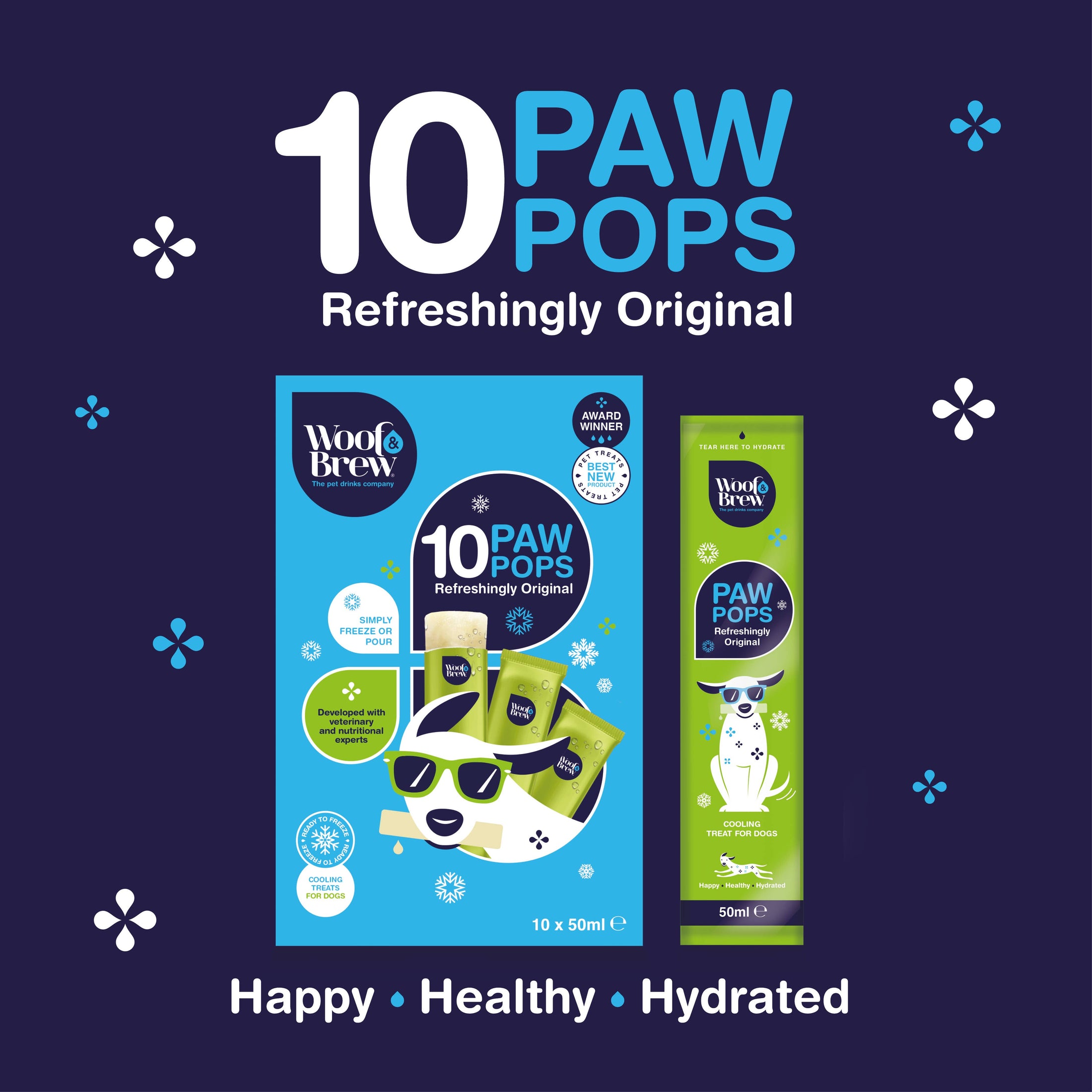 Woof&Brew Paw Pops for Dogs  - Freeze Pops for Dogs
