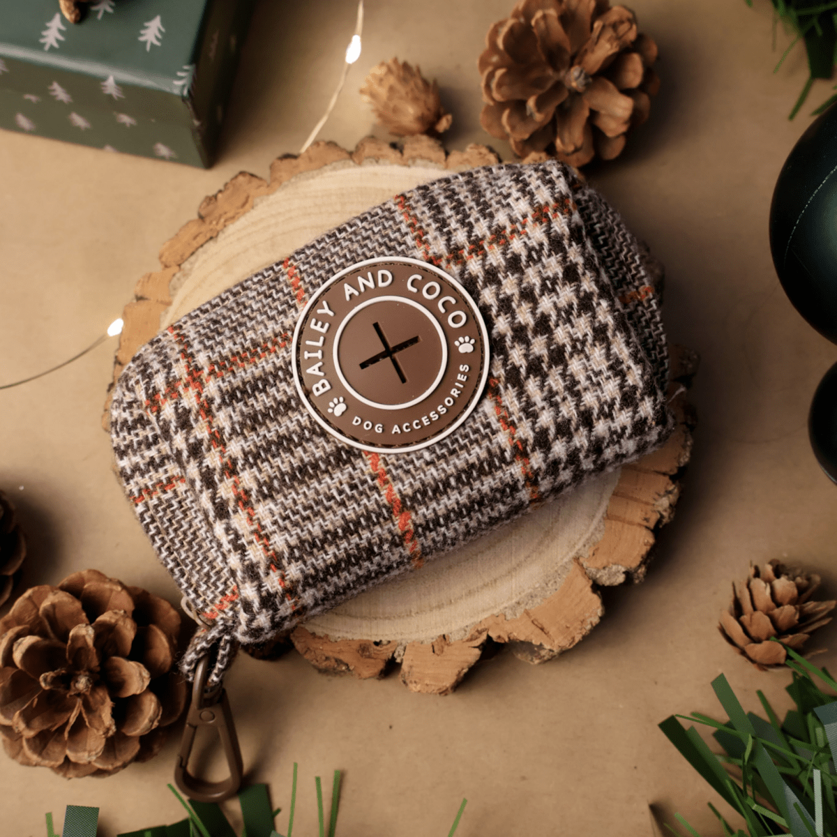 Poo Bag Holder - Colour Drops - Heritage Plaid