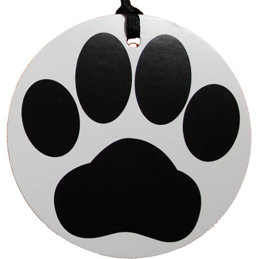 50 Paw Print Gift Tags & Tying Ribbon - pet/dog hampers