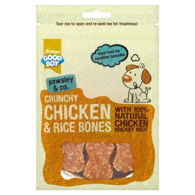 Good Boy Pawsley & Co Crunchy Chicken with Rice Bones 100g Case of 8