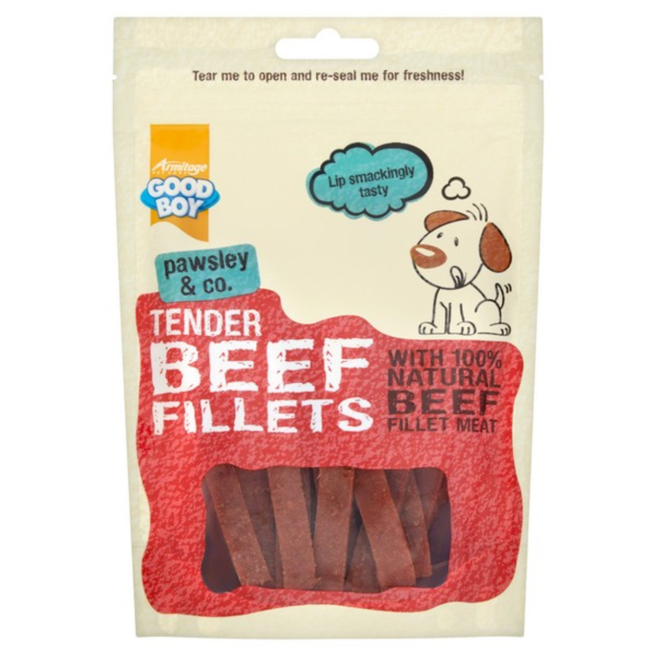 Good Boy Pawsley & Co Tender Beef Fillets 90g Case of 10