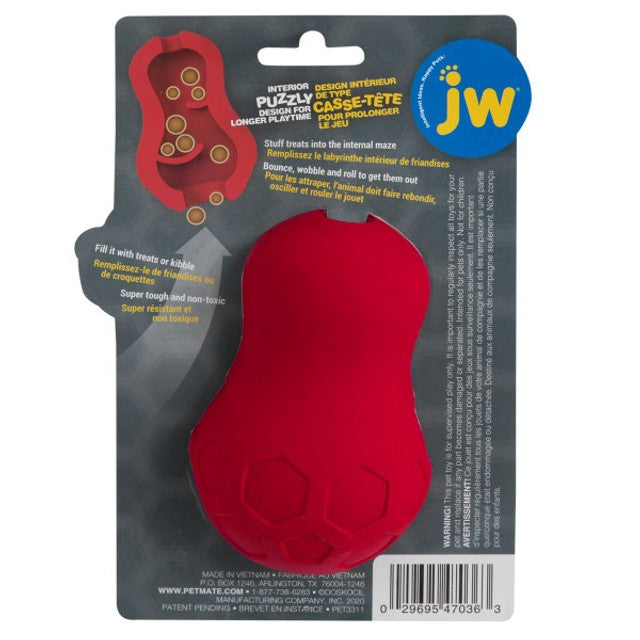 JW Tumble Teez Treat Toy Medium Red