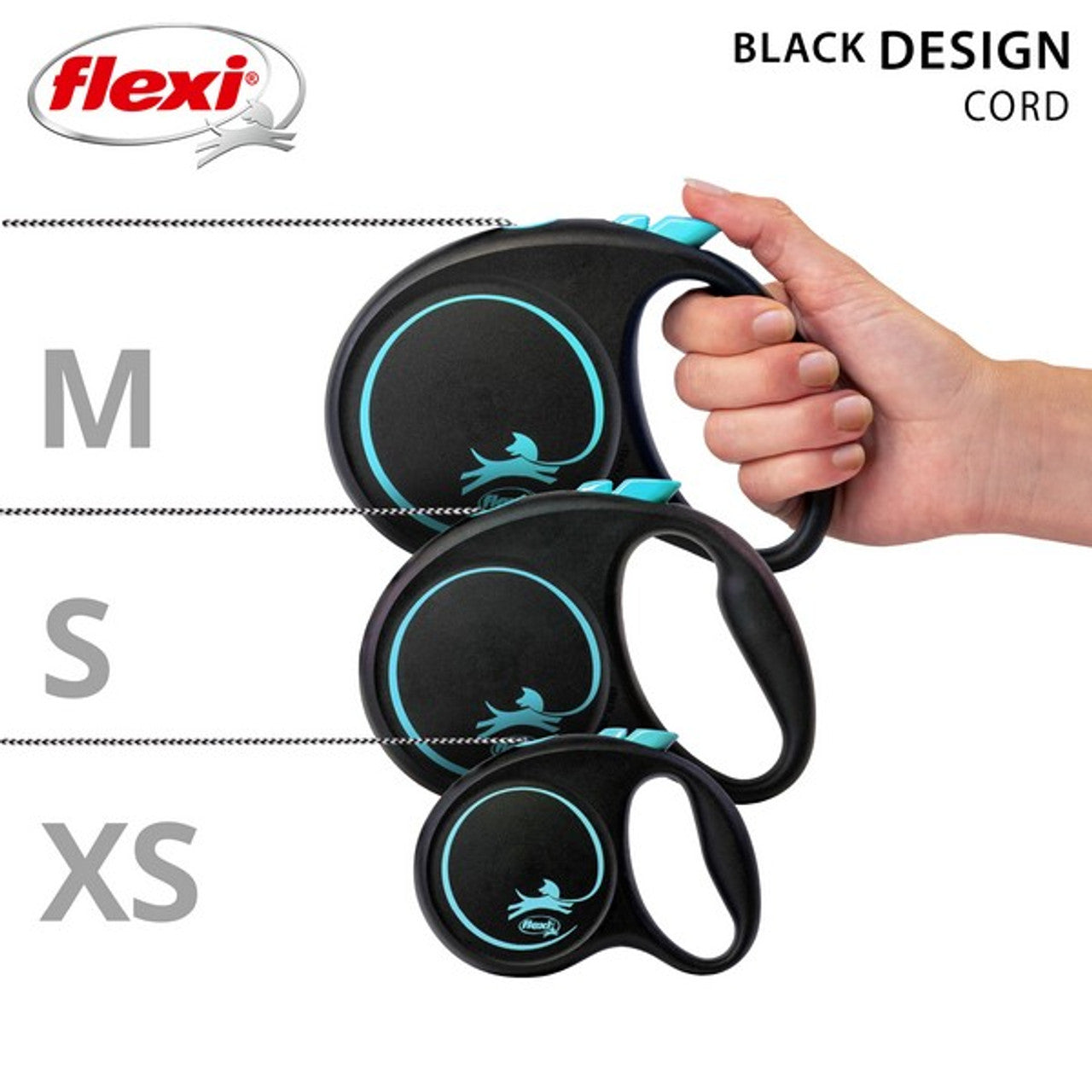 Flexi Black Design Cord 5m Blue