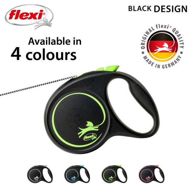 Flexi Black Design Cord 5m Green