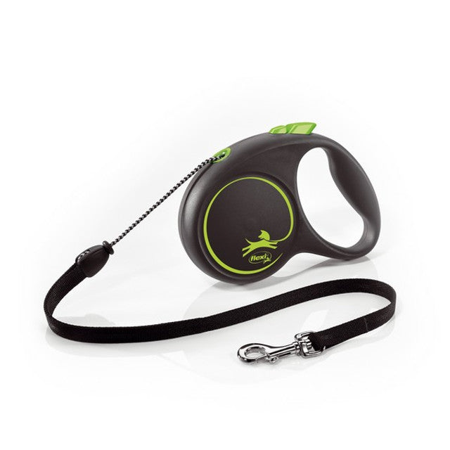 Flexi Black Design Cord 5m Green