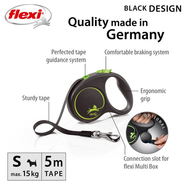 Flexi Black Design Tape 5m Green