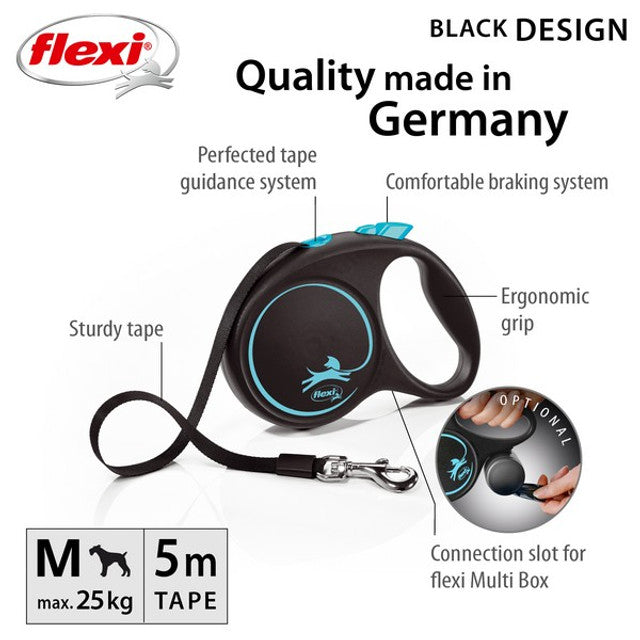 Flexi Black Design Tape 5m Blue