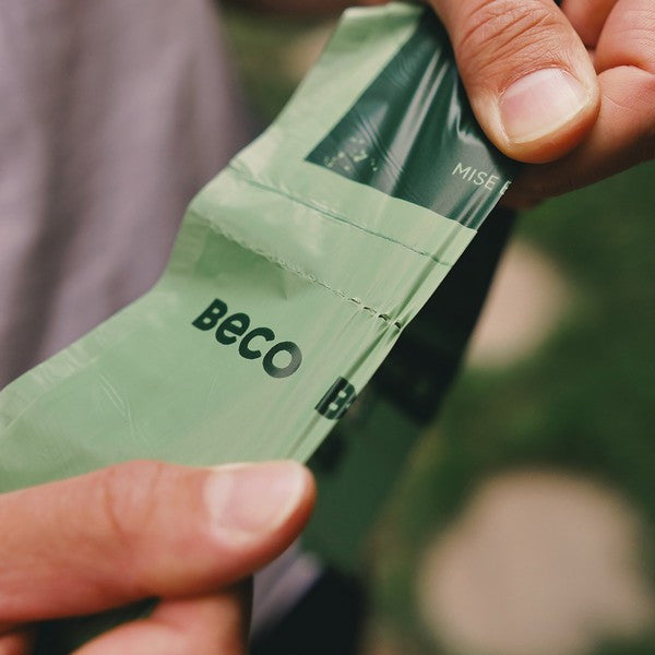 Beco Unscented Recycled Dog Poop Bags with Handles x60 Pack Eco-Friendly Biodegradable Waste Bags for Dogs