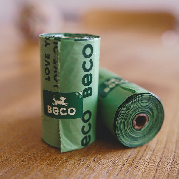 Beco Unscented Recycled Poop Bags for Dogs Eco-Friendly Biodegradable Dog Waste Bags with Handles x120 Pack