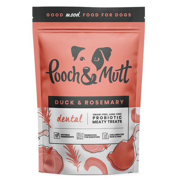 Pooch and Mutt Dental Probiotic Dog Treats Meaty Chews for Oral Health 120g Pack of 7
