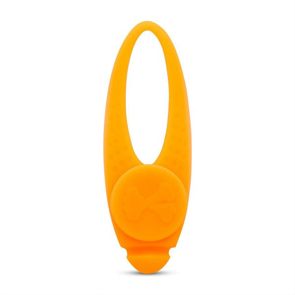 Animal Instincts Flashing Safety Clip LED Blinker for Dogs Silicone, Orange