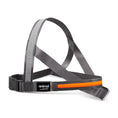 Load image into Gallery viewer, Animal Instincts Flashing Safety USB Dog Harness LED Full-Shine Nylon High Visibility Reflective Grey/Orange Size M 75cm

