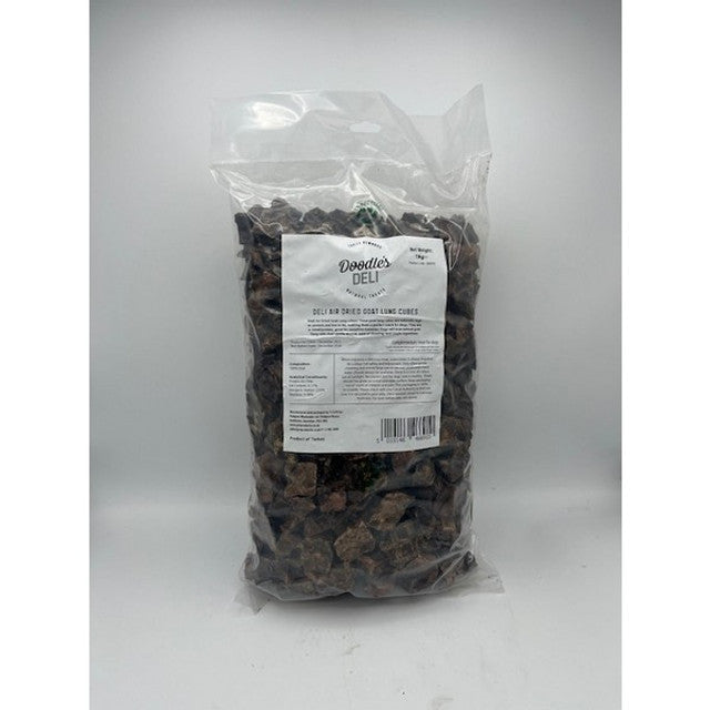 Doodles Deli Air Dried Goat Lung Cubes 1kg