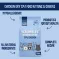 Load image into Gallery viewer, Scrumbles Dry Cat Food Kitten Chicken 750g
