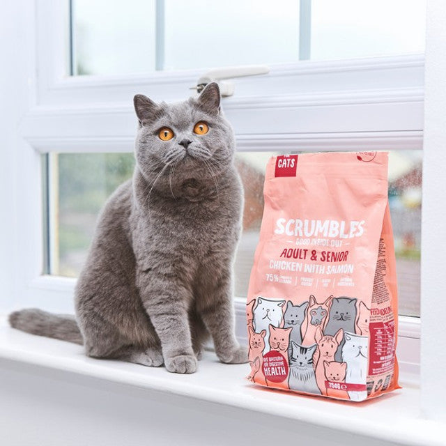 Scrumbles Dry Cat Food Adult Salmon 2.5kg