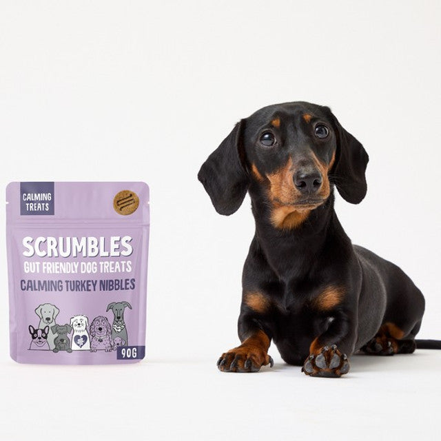 Scrumbles Dog Treats Nibbles Turkey Calming Treats 100g Case of 8