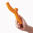 Load image into Gallery viewer, Beco Natural Rubber Dog Toy Super Stick Chew Toy Orange Durable & Safe for Dogs
