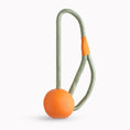 Load image into Gallery viewer, Beco Natural Rubber Slinger Fetch Dog Toy Orange Durable Chew & Toss Interactive Play
