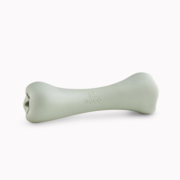 Beco Natural Rubber Chew Bone Green Durable Dog Toy for Teeth & Gums Eco-Friendly Pet Accessory