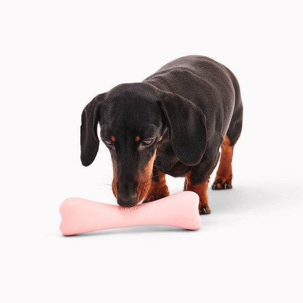 Beco Natural Rubber Chew Bone Pink Durable Dog Toy for Puppies & Small Dogs, Safe Non-Toxic Chew Toy