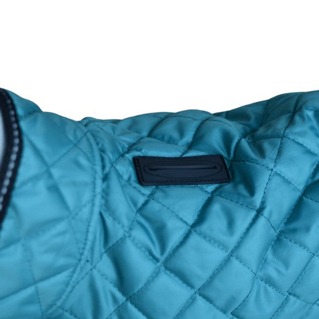Henry Wag Teal Quilted Dog Jacket Medium 45cm