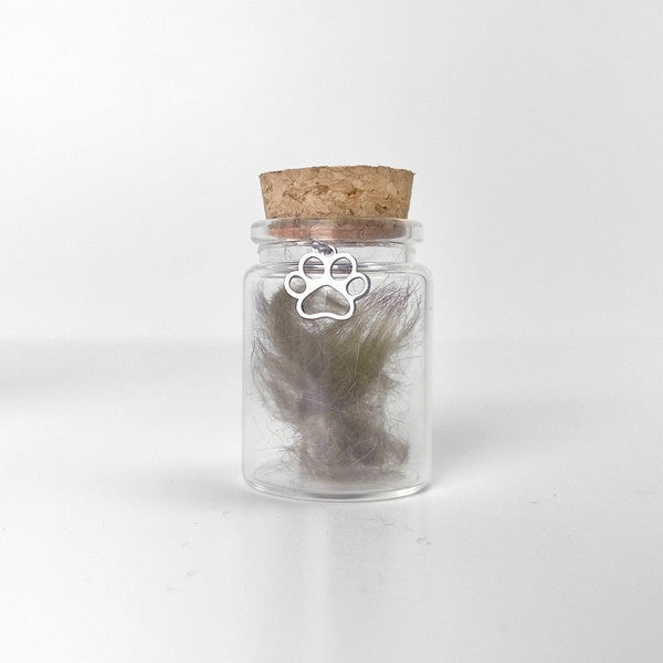 Oh So Precious Pet Fur Keepsake Bottle Personalized Pet Memory Jar 30cl