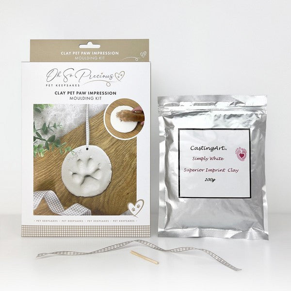 Oh So Precious Pet Paw Print Clay Moulding Kit DIY Keepsake Kit for Dogs & Cats