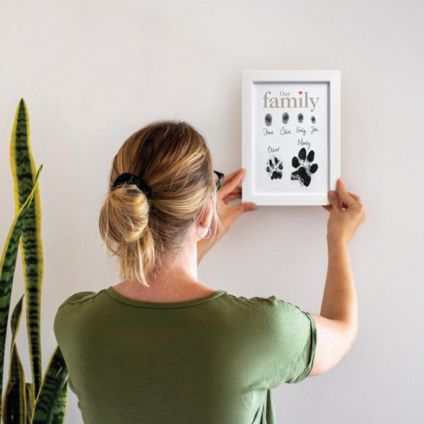 Oh So Precious Family Ink Prints Frame A5 Personalized Handprint & Footprint Keepsake for Home Decor