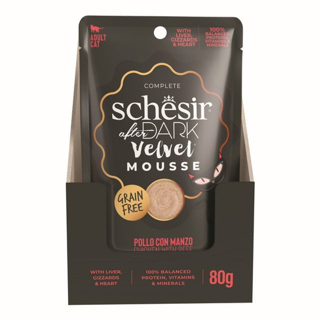 Schesir After Dark Velvet Adult Cat Chicken & Beef 80g