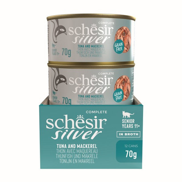 Schesir Silver Wholefood Older Cat Tuna & Mackerel 70g