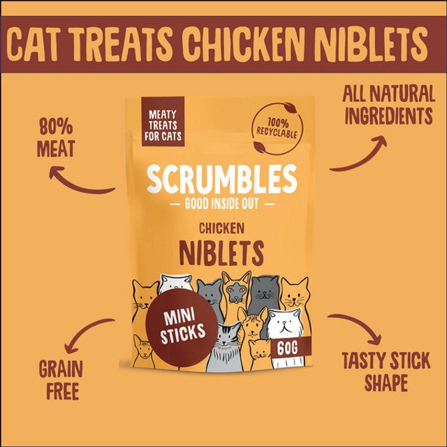 Scrumbles Chicken Niblets Treats 60g