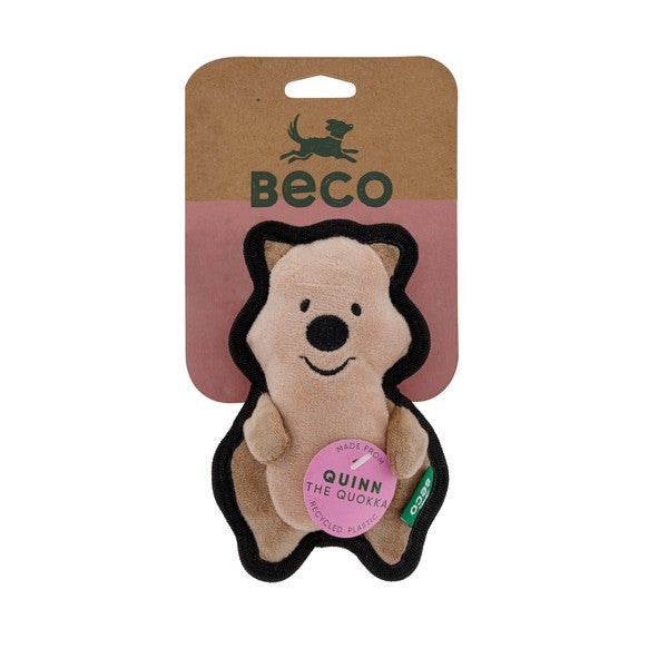 Beco Recycled Rough and Tough Quokka Small Eco-Friendly Durable Pet Toy for Dogs