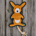 Load image into Gallery viewer, Beco Recycled Rough & Tough Kangaroo Dog Toy Medium Durable Eco-Friendly Chew Toy for Dogs

